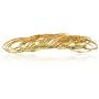 Lux Accessories Textured Heart Moon Infinity Multi Bangle Set (30 PC)