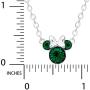 Disney Minnie Mouse Crystal Birthstone Silver Plated Pendant Necklace
