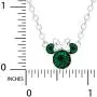 Disney Minnie Mouse Crystal Birthstone Silver Plated Pendant Necklace Disney Minnie Mouse Crystal Birthstone Silver Plated Pendant Necklace