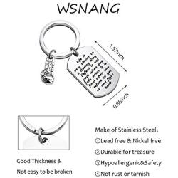 WSNANG Boxing Gift Life is Very Similar to a Boxing Ring Keychain Inspirational Quote Boxing Glove Keychain Encouragement Gift for Boxing Lover Sport Lover