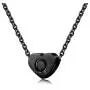 SKQIR Letter Heart Necklace for Women | Black Initial Tiny Necklace for Girls,Dainty Handmade Initial Alphabet Heart Monogram Pendant/Choker Best Chain Charm Jewelry Gift