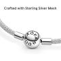 Pandora Jewelry Moments Mesh Charm Sterling Silver Bracelet