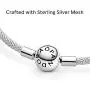 Pandora Jewelry Moments Mesh Charm Sterling Silver Bracelet, 8.3''