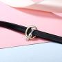 SILVERCUTE Cat Ear Kitten Charm Necklace BFF Friendship Jewelry 925 Sterling Silver 18'' Chain Rainbow CZ or Pearl Cat Ear Pendant