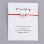 Pipitree Friendship Bracelet Charm Bracelet for Best Friends - Bracelet Gift Card Braided Wish Bracelet for You Care Everyone（4Pcs）