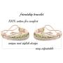 Pettsie Matching Friendship Bracelets, 2 Pack Set, Easy Adjustable, 100% Cotton