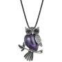 Starain Owl Necklace for Women Girls Healing Crystal Stone Owl Pendant Necklace Owl Jewelry Gifts