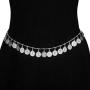 Efulgenz Boho Vintage Antique Ethnic Gypsy Tribal Indian Oxidized Silver Coin Waist Belt Belly Chain Kamarbandh Body Jewelry