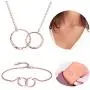Long tiantian Mother Daughter Necklace Two Interlocking Infinity Double Circles Pendant Necklace Mothers Day Birthday Jewelry Gifts from Daughter for Mom