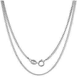 Sterling Silver Number 7 Necklace for Jersey Numbers & Recovery High Polish 3/4 inch, 2mm Curb Chain