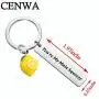 CENWA Lemon Charm Jewelry Youre My Main Squeeze Keychain Lemon Pun Gift