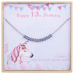 ESSIE ODILA Sweet 10th-25th Birthday Girls Necklace for Women Teenager 925 Sterling Silver Crystal Beads Necklace Jewelry Birthday Gift for Daughter Sister Niece