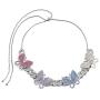Ingemark Bling Colorful Butterfly Necklace Hip Hop Cuban Chain Link Necklace for Women Girls Sweet Cute Jewelry