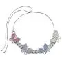 Ingemark Bling Colorful Butterfly Necklace Hip Hop Cuban Chain Link Necklace for Women Girls Sweet Cute Jewelry