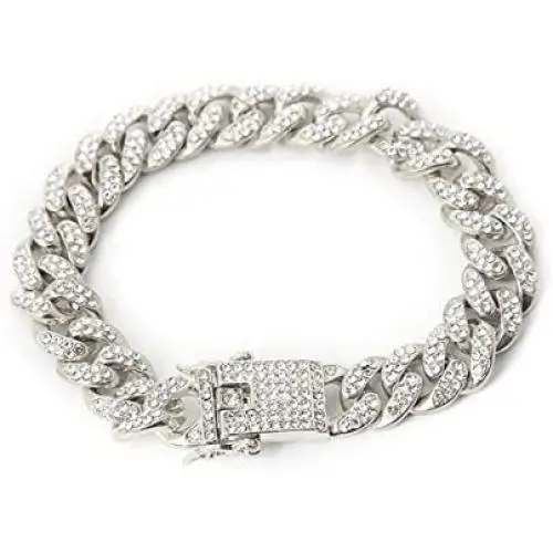 Punk Cuban Bracelet 7 inch Miami Cuban Link Bracelets Micro Pave Iced Out Bling Bangle for Women Hip Hop Rapper Jewelry Punk Cuban Bracelet 7 inch Miami Cuban Link Bracelets Micro Pave Iced Out Bling Bangle for Women Hip Hop Rapper Jewelry