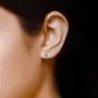 LeCalla Sterling Silver Jewelry Italian Design Diamond Cut Wire Love Knot Stud Earring for Women