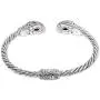 NOVICA Amethyst .925 Sterling Silver Hinged Twist Cuff Bracelet Bright Eyes NOVICA Amethyst .925 Sterling Silver Hinged Twist Cuff Bracelet Bright Eyes