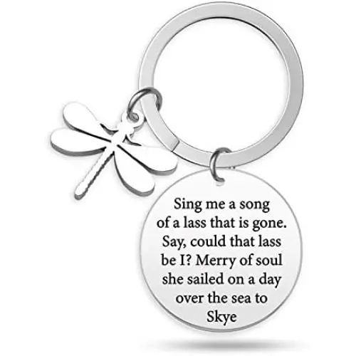 G-Ahora Outlander Themed Gifts Sing Me A Song Lyrics Dragonfly Bracelet Keychain Skye Boat Song Claire Jamie Fraser Lover Gift for Outlander Fans G-Ahora Outlander Themed Gifts Sing Me A Song Lyrics Dragonfly Bracelet Keychain Skye Boat Song Claire Jamie Fraser Lover Gift for Outlander Fans