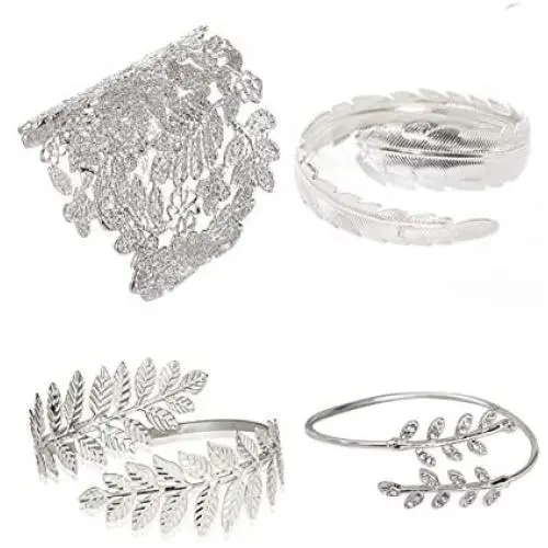 Greek Goddess Cuff Bridal Jewelry Set Roman Laurel Leaf Branch Armlet Wedding Tiara Costume Arm Wrist Accessories Greek Goddess Cuff Bridal Jewelry Set Roman Laurel Leaf Branch Armlet Wedding Tiara Costume Arm Wrist Accessories