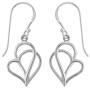 Boma Jewelry Sterling Silver Polished Twisting Heart Dangle Earrings