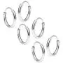 Silverline Jewelry 925 Sterling Silver 3 Pairs 10mm Small Endless Round Huggie Sleeper Hoop Earrings Cartilage/Nose/Lips Silverline Jewelry 925 Sterling Silver 3 Pairs 10mm Small Endless Round Huggie Sleeper Hoop Earrings Cartilage/Nose/Lips