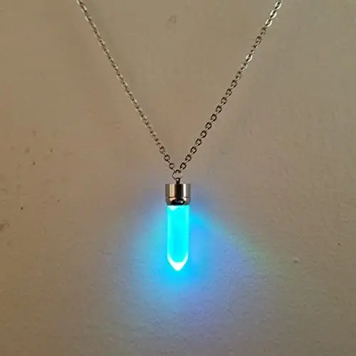 LED Light up Crystal Pendant Necklace - Glow crystal jewelry Necklace (multicolor)