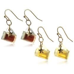 DAMLENG Cute Unique Beer Cup Bottle Dangle Drop Earrings With Star for Women Girls Statement Jewelry