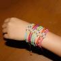Pingyongchang 10 Pcs Friendship Bracelets Boho 6MM Beades Bracelet for Women Polymer Clay Rainbow Bracelet Elastic Rope Heishi Bracelet Set Summer Beach Jewelry