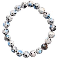 Zenergy Gems Charged Natural Gemstone Crystal 8mm Bead Bracelet + Selenite Charging Heart [Included]