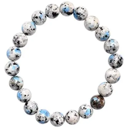 Zenergy Gems Charged Natural Gemstone Crystal 8mm Bead Bracelet + Selenite Charging Heart [Included]