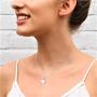Women Heart Necklace, Double Sided Heart Pendant Necklaces for Girls Swarovski Crystal Necklace Gifts for Her Birthday Valentine Day Fashion Jewelry for Mom Daughter Teen Girls Girlfriend, White Gold