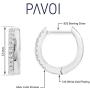 PAVOI 14K Gold Plated Sterling Silver Cubic Zirconia Huggie Hoop Earrings for Women