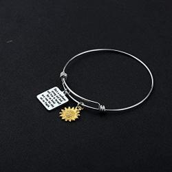 AKTAP Sunflower Jewelry Shes a Sunflower Strong and Bold and True to Herself Sunflower Bracelet Sunflower Gifts