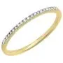 Dazzlingrock Collection 0.08 Carat (ctw) Round White Diamond Ladies Dainty Anniversary Wedding Band Stackable Ring, 14K Gold