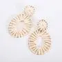 BaubleStar Raffia Tassel Hoop Drop Earrings Handmade Fashion Statement Jewelry for Women Girls BaubleStar Raffia Tassel Hoop Drop Earrings Handmade Fashion Statement Jewelry for Women Girls