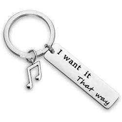 WUSUANED Music Lover Gift I Want It That Way Keychain Music charm Keychain Music Jewelry Concert Gift
