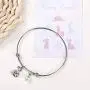 Adult Easter Gifts Bunny Costume Jewelry Idea Rabbit Holding Easter Egg Bangle Easter Jewelry for Women Bracelet Stainless Steel Silver