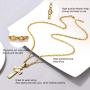 PROSTEEL Baseball Design Cross Pendant Necklace for Men Women, Black/Gold Plated Stainless Steel, Custom Name Number, 22''-24'' Adjustable, Come Gift Box