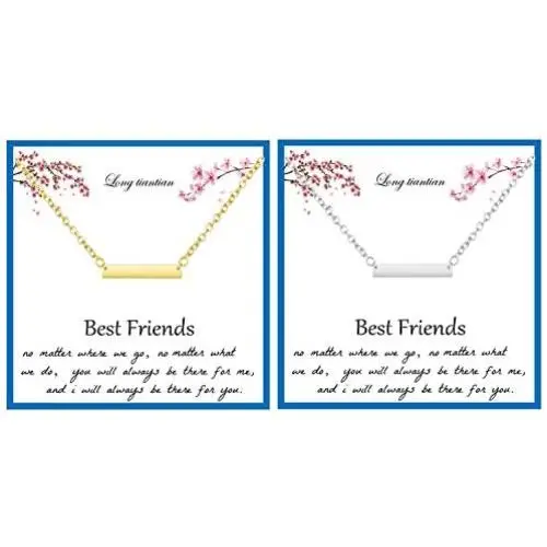 Best Friend Necklaces for 2 Dainty Bar Neckalce Elephant Love Knot Mountain Lock Necklace Jewelry Gifts for Women Best Friend Necklaces for 2 Dainty Bar Neckalce Elephant Love Knot Mountain Lock Necklace Jewelry Gifts for Women
