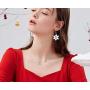 Hanpabum 15 Pairs Christmas Earrings for Women Drop Dangle Earrings Xmas Santa Claus Elk Snowman Holiday Jewelry Set, Ideal Gift