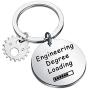 HOLLP Engineering Student Keychain Engineering School Graduation Gifts Engineering Degree Loading Keychain Mechanical Engineer Gift