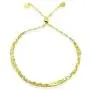 14K Gold Chain Triple Mariner Italian Adjustable Bracelet, 9''