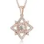Swarovski Crystal 18K Gold Plated Star Necklace 925 Sterling Silver Birthstone Pendant Necklaces for Women with 5A Cubic Zirconia Christmas Jewelry Birthday Gift for Women