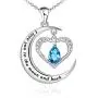 ATTRACTTO I Love You to The Moon and Back Pendant Necklace 925 Sterling Silver Moon Heart Necklaces for Women Girls Girlfriend Wife Mother Daughter ATTRACTTO I Love You to The Moon and Back Pendant Necklace 925 Sterling Silver Moon Heart Necklaces for Women Girls Girlfriend Wife Mother Daughter