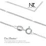 Michael Zweig 925 Sterling Silver Necklace for Women - Necklace Box Chain Sterling Silver | 1.0 mm Thickness with Spring Ring, Italy Tag
