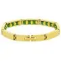 In Season Jewelry Stainless Steel Gold Tone Green Yellow Santeria Babalawo Orula Bracelet