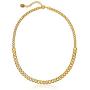 Gold Dipped Choker Necklaces for Women | Chain Choker Necklace | 14k Gold Chunky Chain Necklace | Dual Sized 14k Gold Dipped Curb Cuban Link Chain Necklace | Edgy, Classic Stainless Steel Chain | Cuban Chain Necklaces for Women
