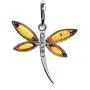 Ian and Valeri co. Amber Sterling Silver Dragonfly Pendant Necklace Chain 18'' Ian and Valeri co. Amber Sterling Silver Dragonfly Pendant Necklace Chain 18''