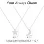 Your Always Charm Best Friend Necklace for 2 Friendship Gifts Star Moon Necklace for Friends Matching Necklaces for Best Friends