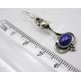 SilverStarJewel Lapis Lazuli Oxidized Earrings 1.7'' 3.9 Grams 925 Sterling Silver Bijoux